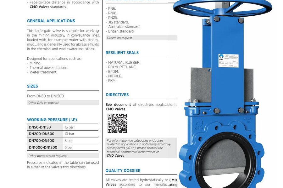 CMO GL Series Semi-Lug Knife Gate Valve